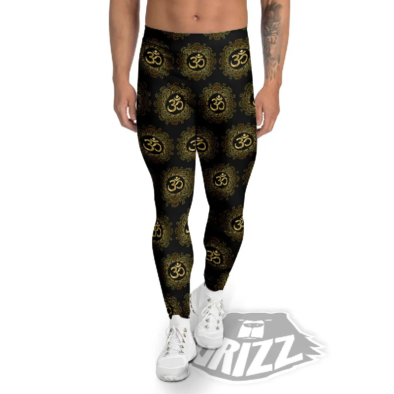 Can't Miss Om Sign Boho Print Pattern Men's Leggings