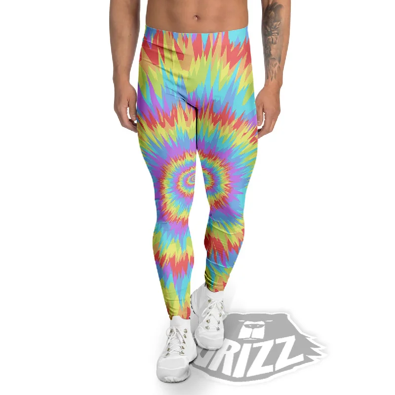 Savings Alert Optical Illusion Colorful Psychedelic Men's Leggings