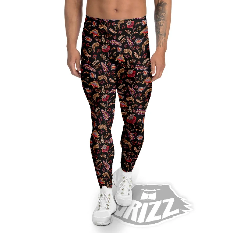Customer Appreciation Sale Paisley Boho Print Pattern Men's Leggings