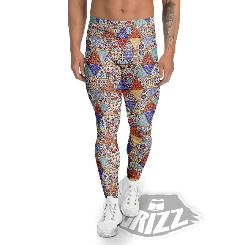 Exclusive Online Offer Patchwork Boho Mandala Print Pattern Men's Leggings