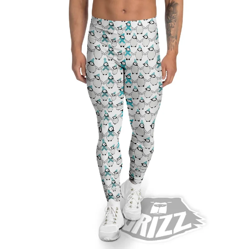 Unbeatable Prices Penguin Emperor Cartoon Print Pattern Men's Leggings