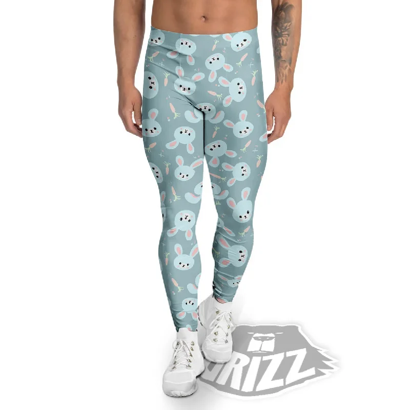 Early Access Rabbit And Carrot Print Pattern Men's Leggings