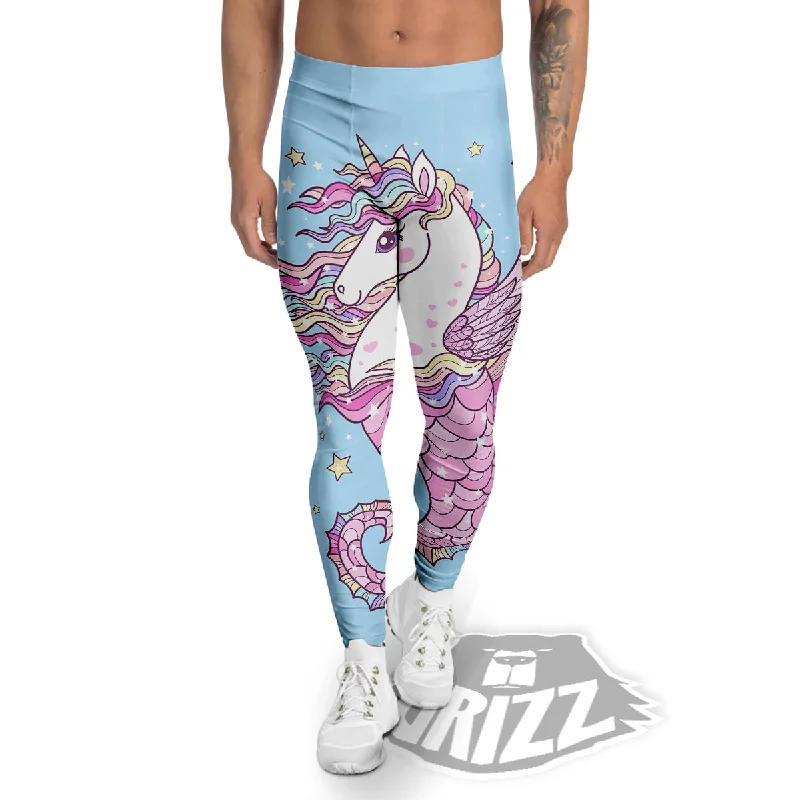 Limited Stock Seahorse Colorful Print Men's Leggings
