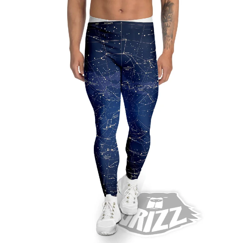 Exclusive Savings Sky Map Constellation Print Men's Leggings