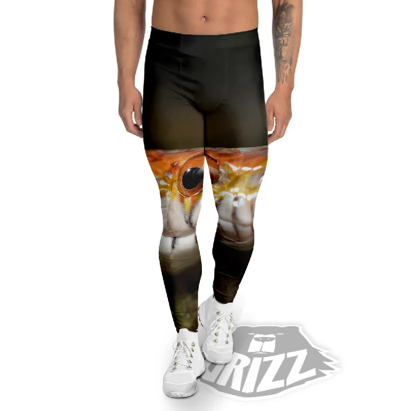 Closeout Snake Corn Print Men's Leggings