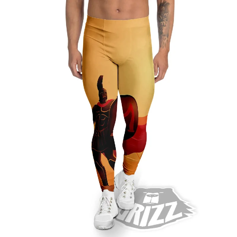 Clearance Event Spartan Ancient Print Men's Leggings
