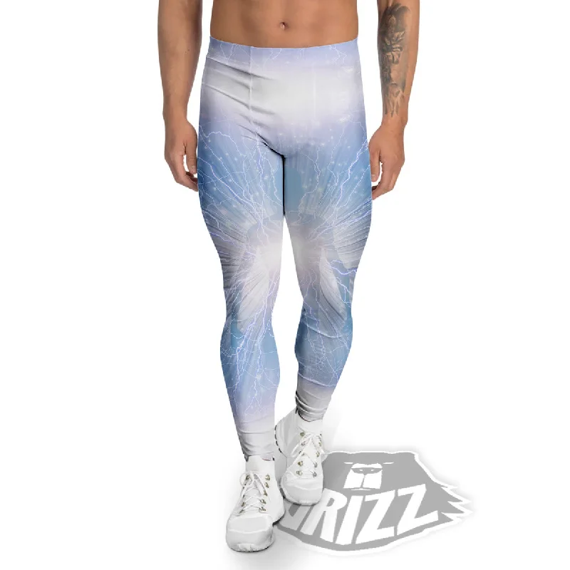 Blowout Deals Spirit Blue Abstract Print Men's Leggings