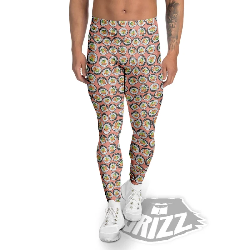 Mega Deal Sushi Colorful Print Pattern Men's Leggings