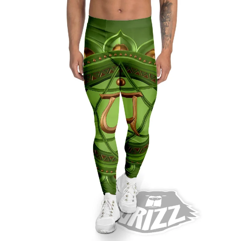 Bargain Blast Symbol Anahata Chakra Print Men's Leggings