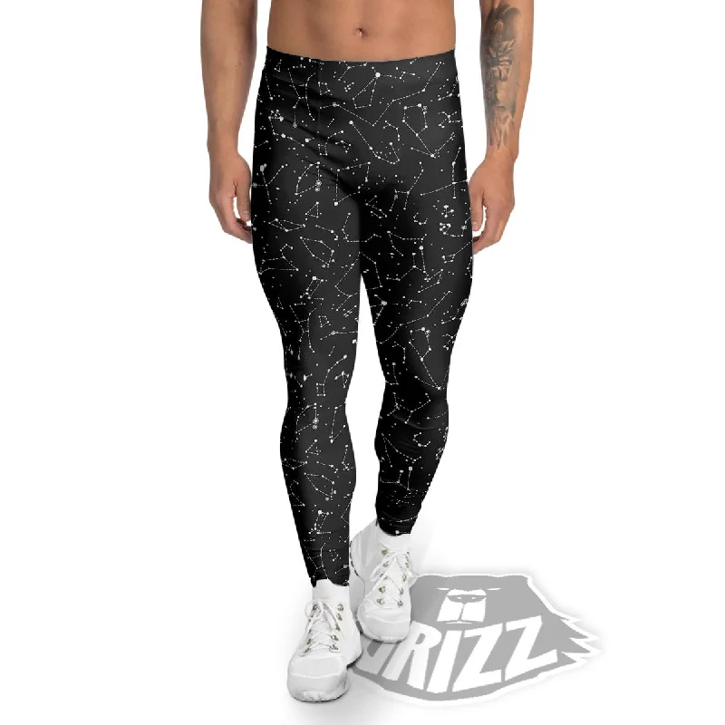 Blowout Sale Symbols Constellation Print Pattern Men's Leggings