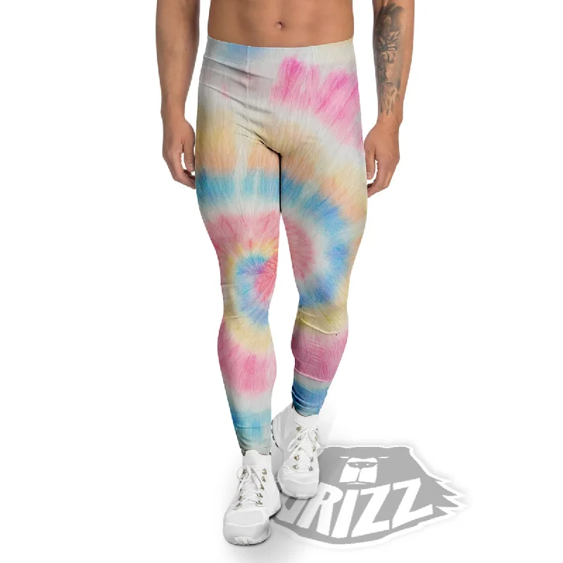 Epic Deals Tie Dye Bright Swirl Print Men's Leggings