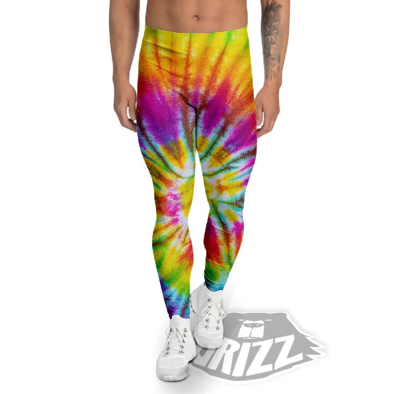 Daily Deals Tie Dye Colorful Hippie Print Men's Leggings