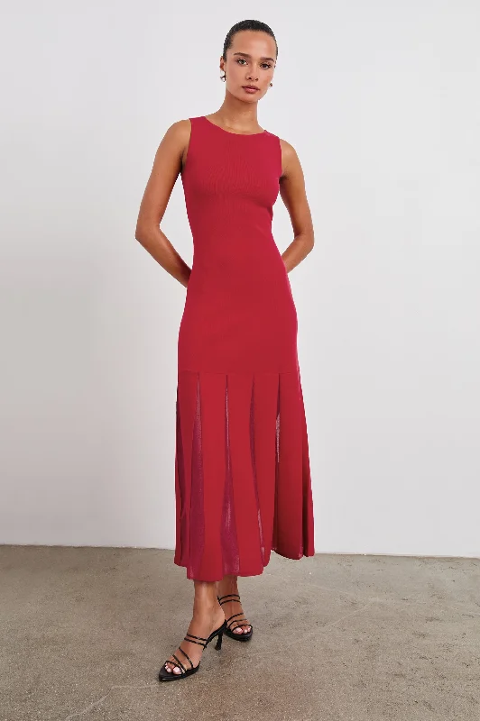 Deal Dash ALESSIA DRESS - SCARLET