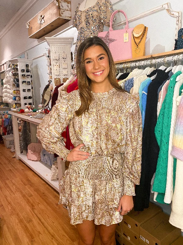 Amazing Deals Animal Textured Mini Dress