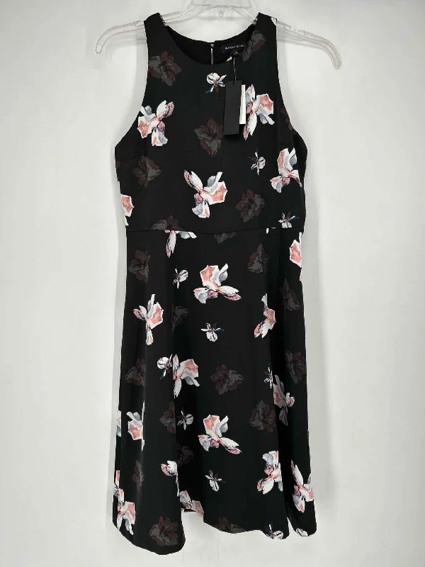Price Cut Banana Republic Size 8 Black Floral NWT Dress