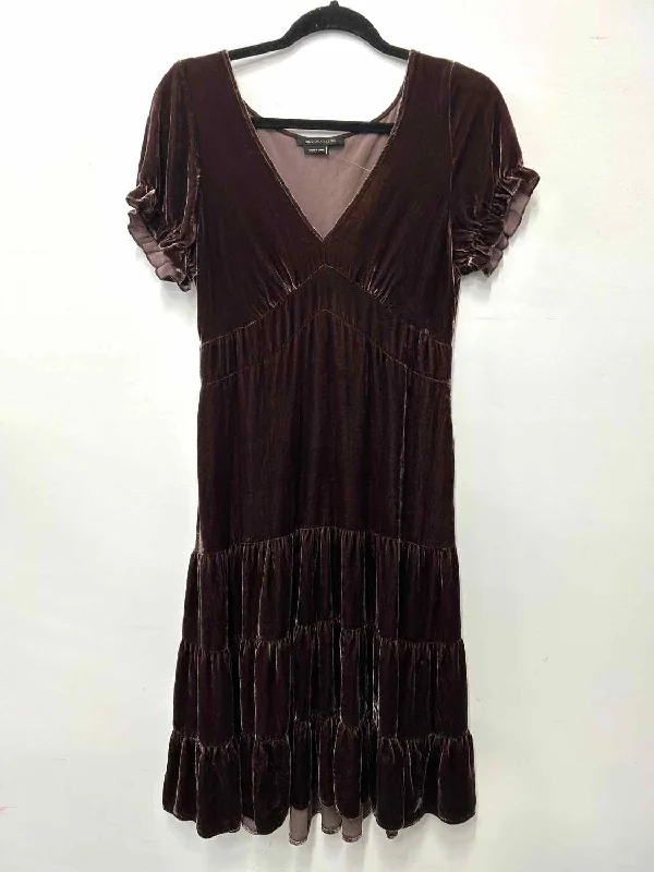 Take Advantage BCBGMaxazria Size M Dark Chocolate Velvet Dress