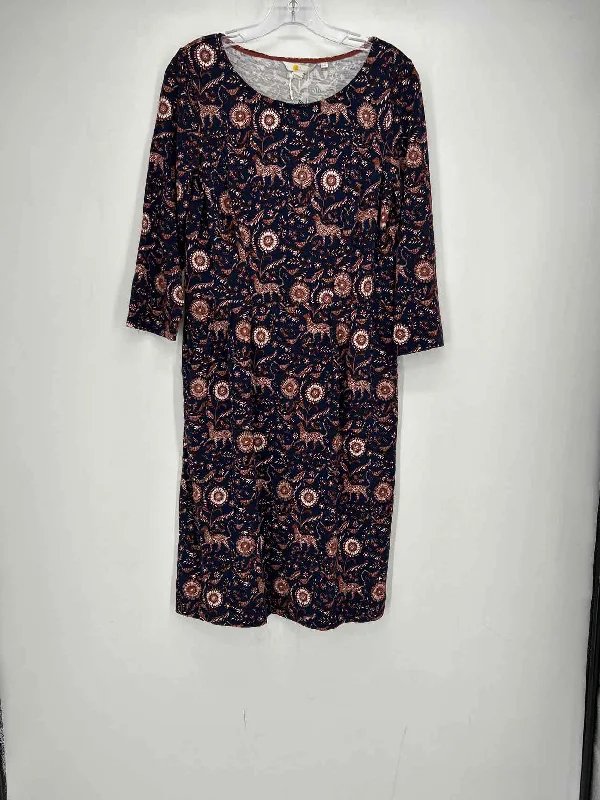 Don't Miss Boden Size 12 Navy Print Dress