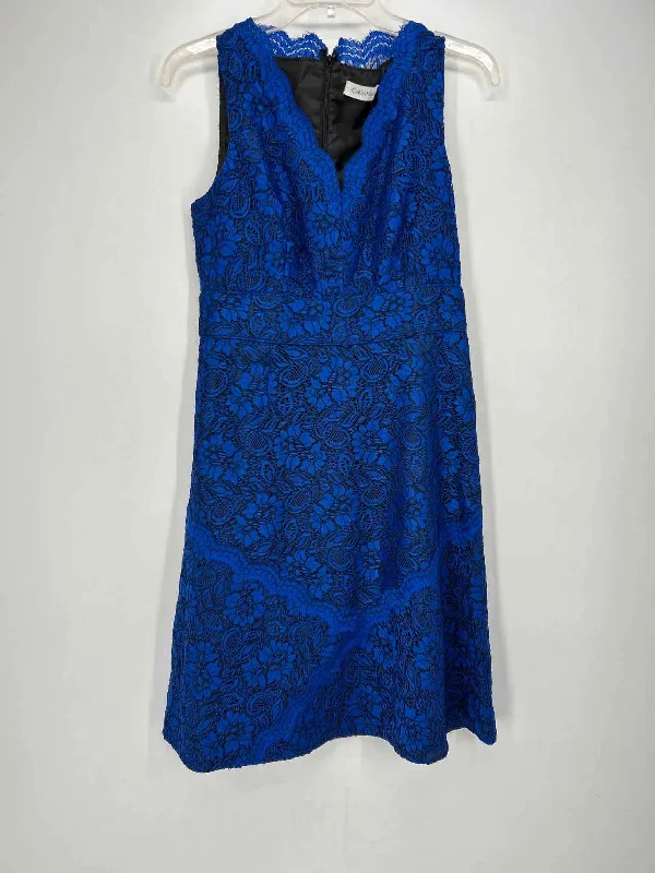 Must-Have Deals Calvin Klein Size 4 Royal Blue Lace Dress