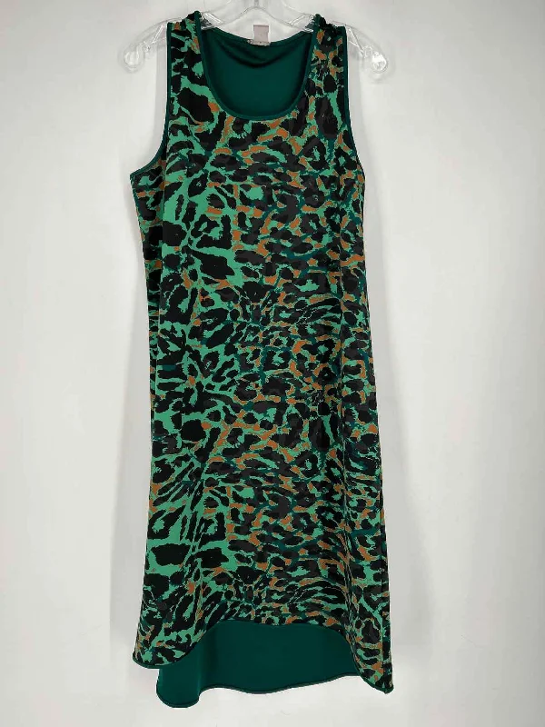 Exclusive Preview Chicos Size 2 Green Print Dress