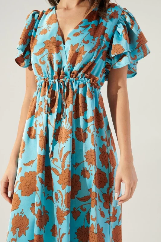 Amazing Deals Flora Fall Satin Dress