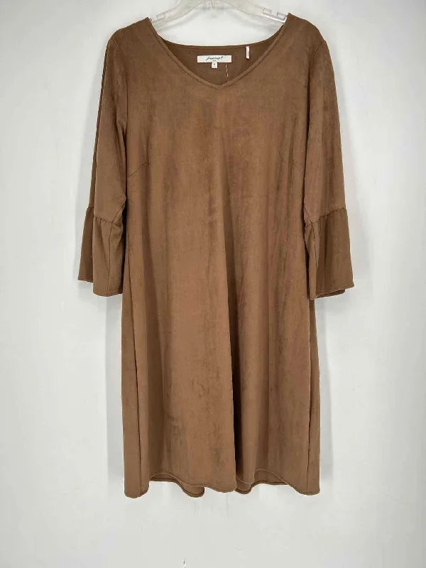 Massive Deals Foxcroft Size 12 Milk Chocolate Faux Suede Dress