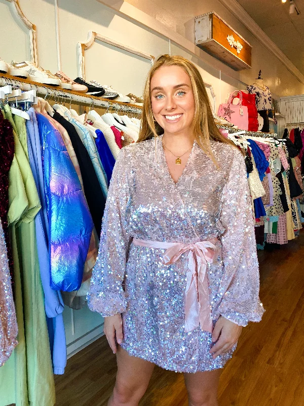 Deal Dash Frete Light Pink Wrap Dress
