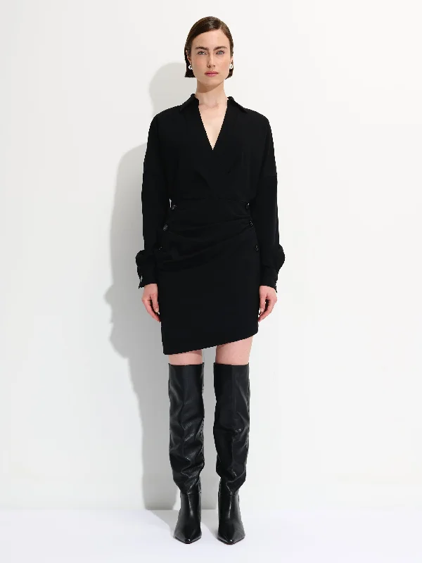 Great Bargains Gathered Button Dress