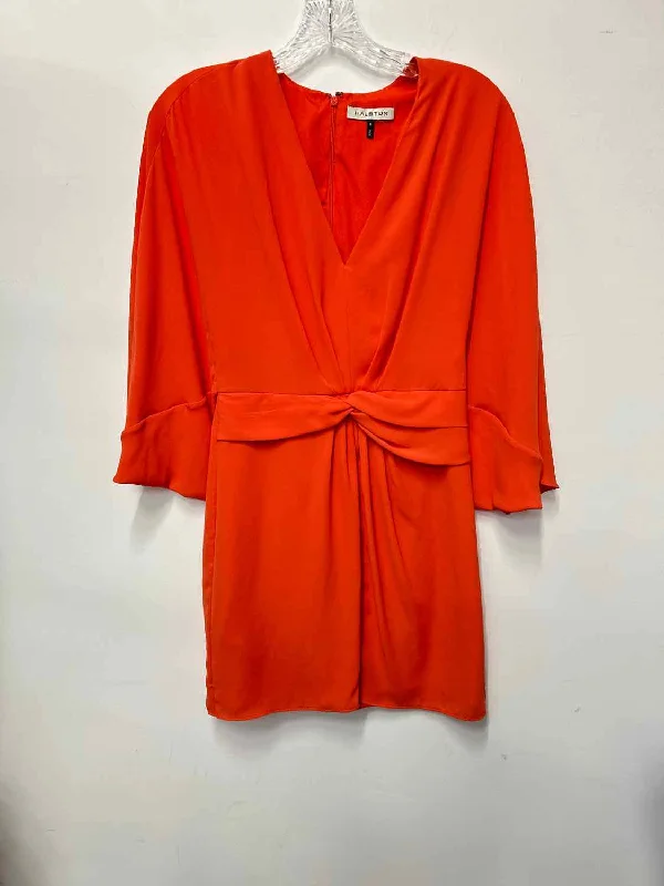 Special Offer Halston Size 0 Fire Orange Dress