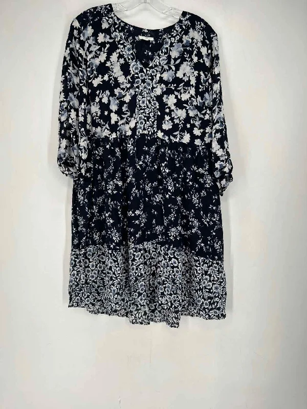 Price Fest J Jill Size M Navy Floral Dress