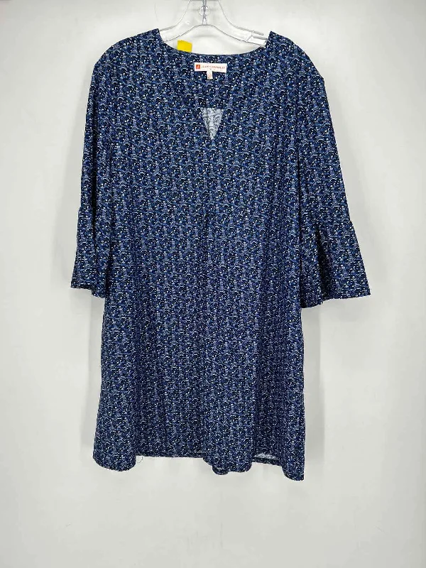 Early Access Jude Connally Ella Size L Navy Pagoda Print Dress