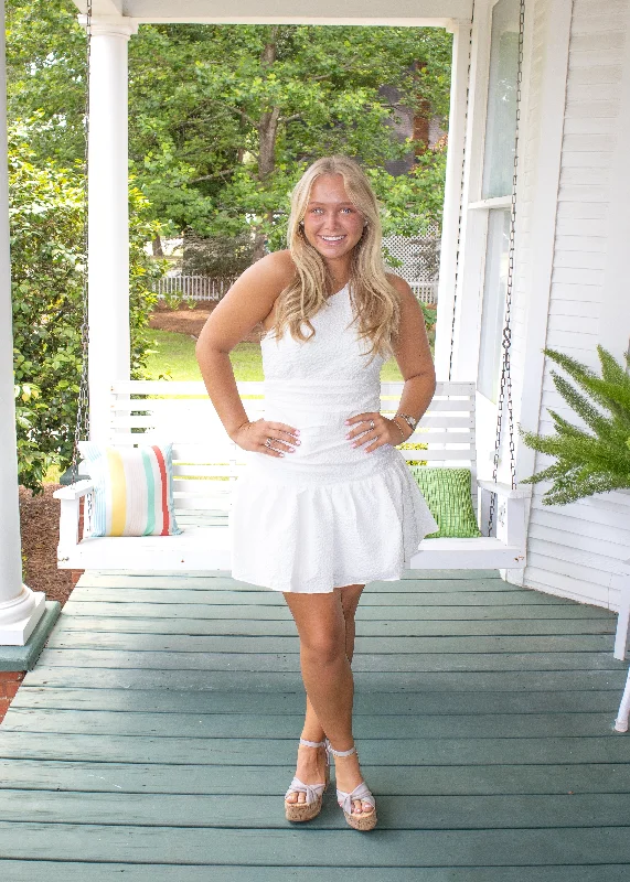 Value Deals June White Dress