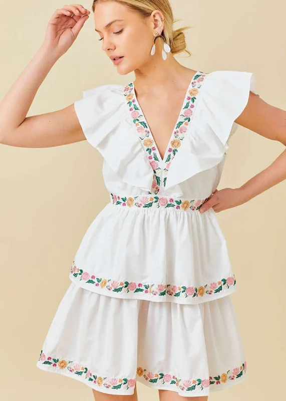 Price Cut Lacey Ruffle Dress