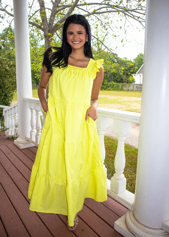 Buy More, Save More Lulu Lime Ruffle Midi Dress