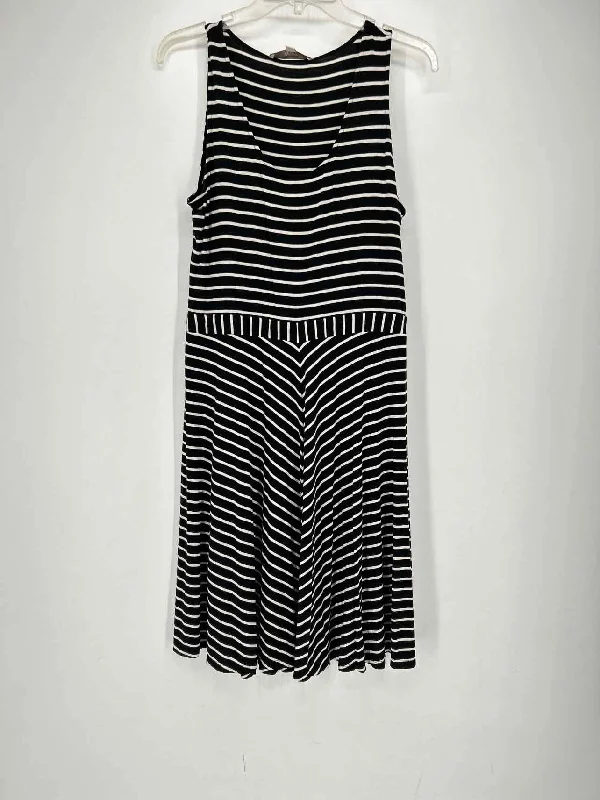 Exclusive Online Offer Loft Size L Black Stripe Dress