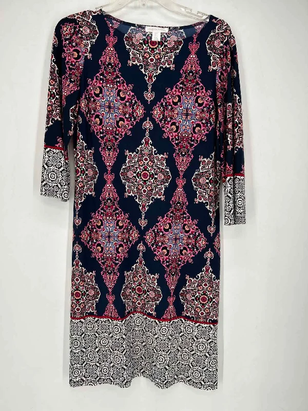 Best Deals London Times Size 8 Navy Print Dress