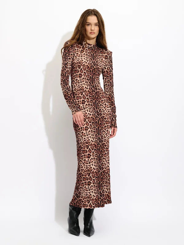Fantastic Offers Maxi Leopard Dress