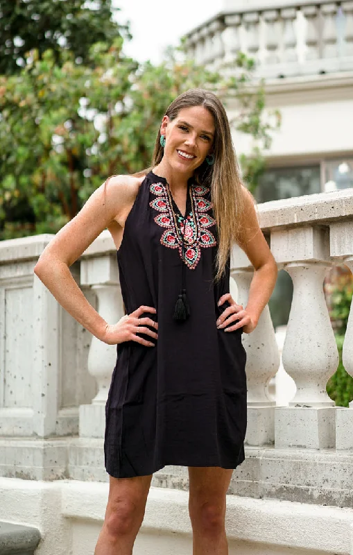 Massive Deals Black Monterrey Dress