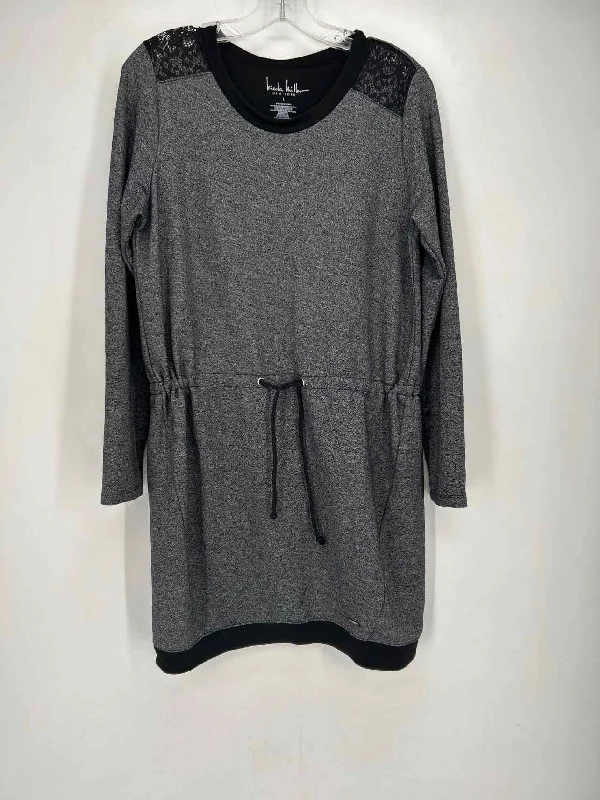 Hurry In Nicole Miller Size L Heathered Gray Dress