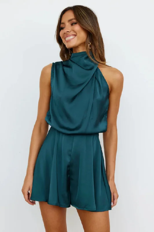 Price Rollback On A Drive Satin Playsuit