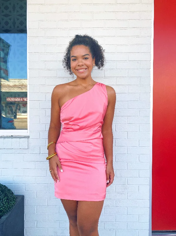 Exclusive Savings Pinkade One shoulder Dress