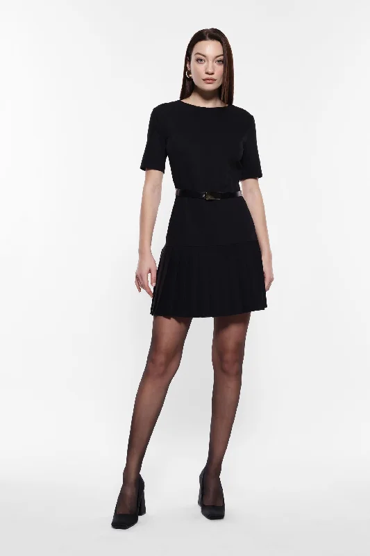 Super Savings Pleated Belted Dress