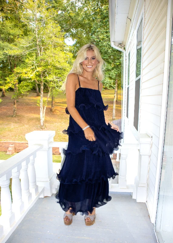 Buy More, Save More Pleated Tiered Long Dress