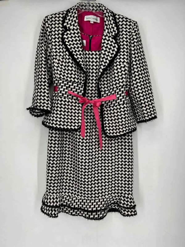 Crazy Deals Sara Campbell Size 4 Houndstooth Vintage 2 PC Dress