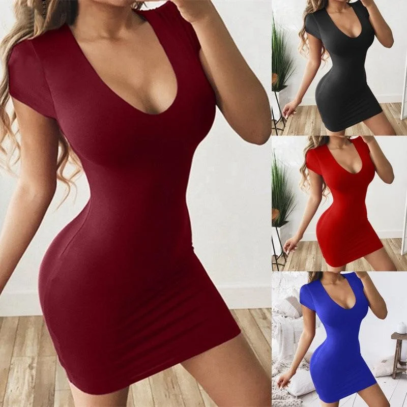 Stock Clearance Scoop Neck Dress
