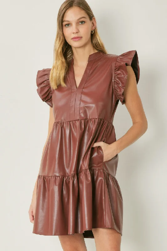Buy Now Smooth Operator Faux Leather Dress