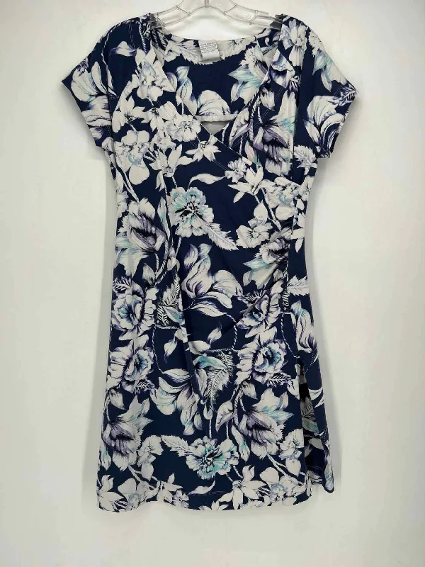 Hot Deal Soft Surroundings Size M Navy Floral Dress