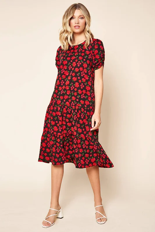 Fantastic Offers Mandi Floral Tiered Midi Dress