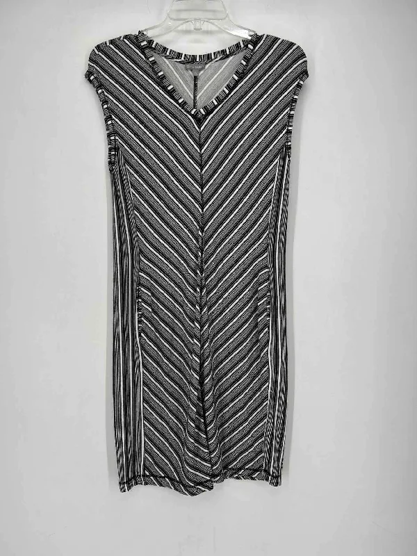 Price Rollback T By Talbots Size SP Black & White Striped Dress