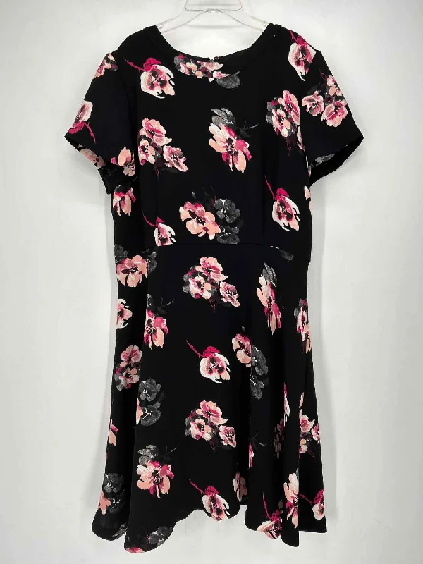 Instant Savings Talbots Size 16 Black Floral Dress