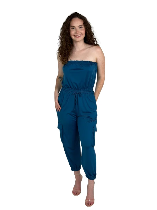 Super Sale Teal Venetian Jumpsuit